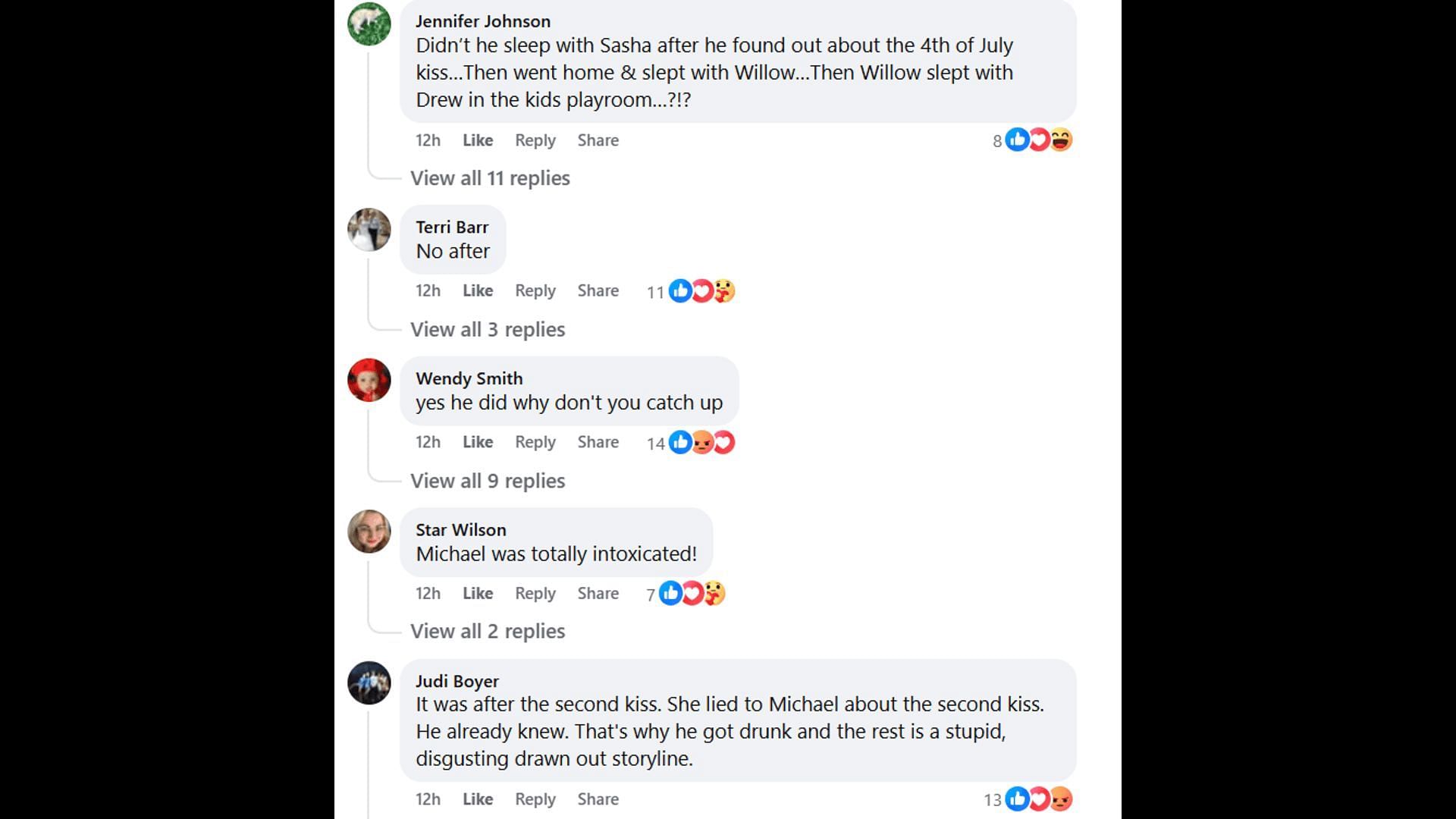 More fan reactions about Willow, Michael, and Drew's love triangle (Image via Facebook/General Hospital Fans - Official)
